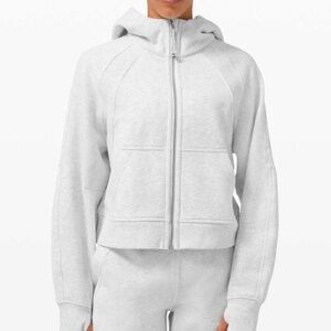 Lululemon Grey Full Zip Scuba Jacket with Hood